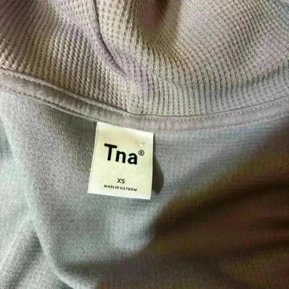 Purple ash TNA WAFFLE  ZIP HOODIE - Picture 6 of 7